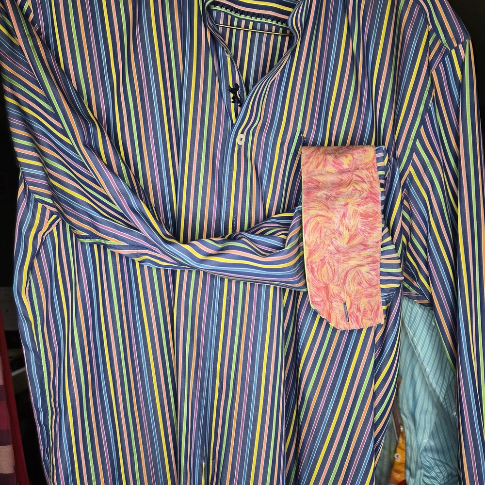 Bugatchi Multicolor Striped Men's Shirt